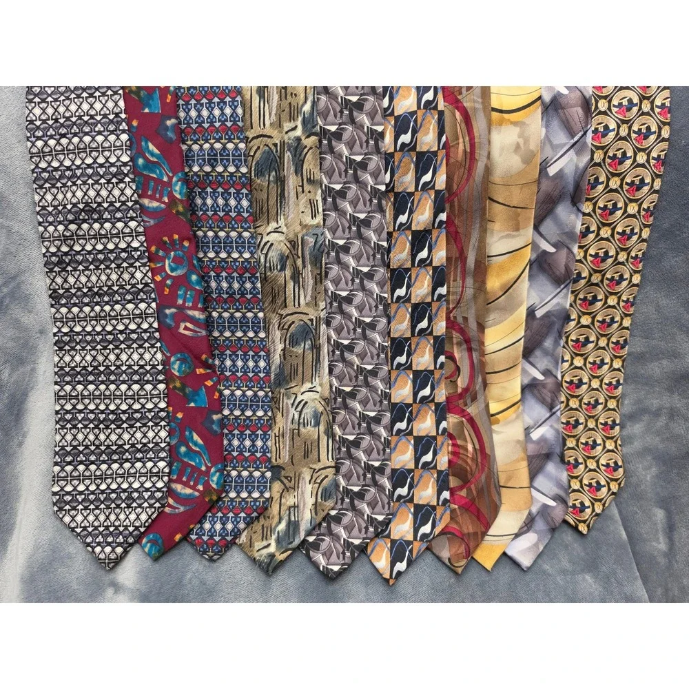 J. Garcia Silk Tie Lot 10pc Vintage Abstract Art Grateful Dead Neckties Set